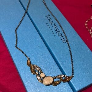 Touchstone Crystal Gold Minimalist Necklace